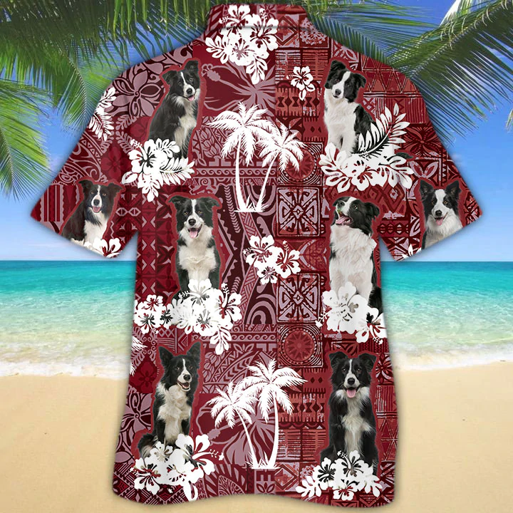 Border Collie Hawaiian Shirt/ Gift for Dog Lover Shirts/ Animal Summer Shirts/ Hawaiian Shirt Men