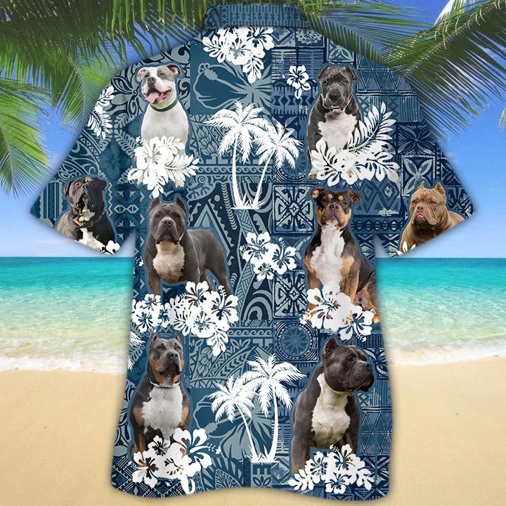 American Bully Dog Hawaiian Shirt For Dog Lovers/ Pet Lover Gifts