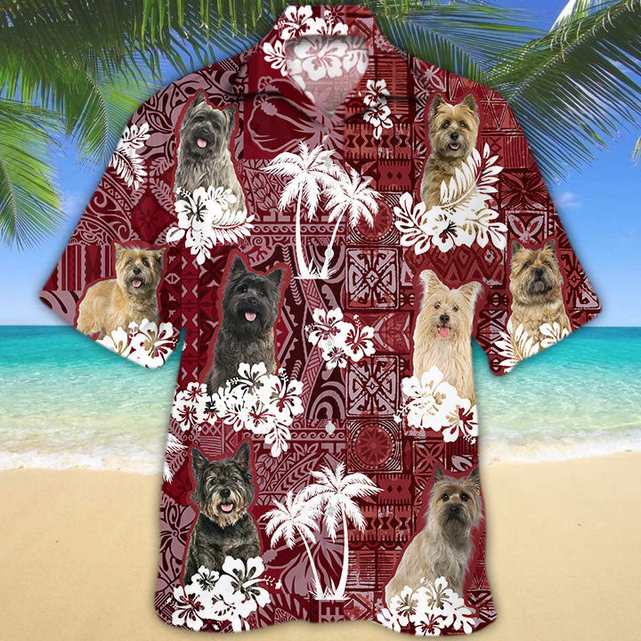 Cairn Terrier Hawaiian Shirt/ Cool Dog Hawaiian Shirt Short Sleeve