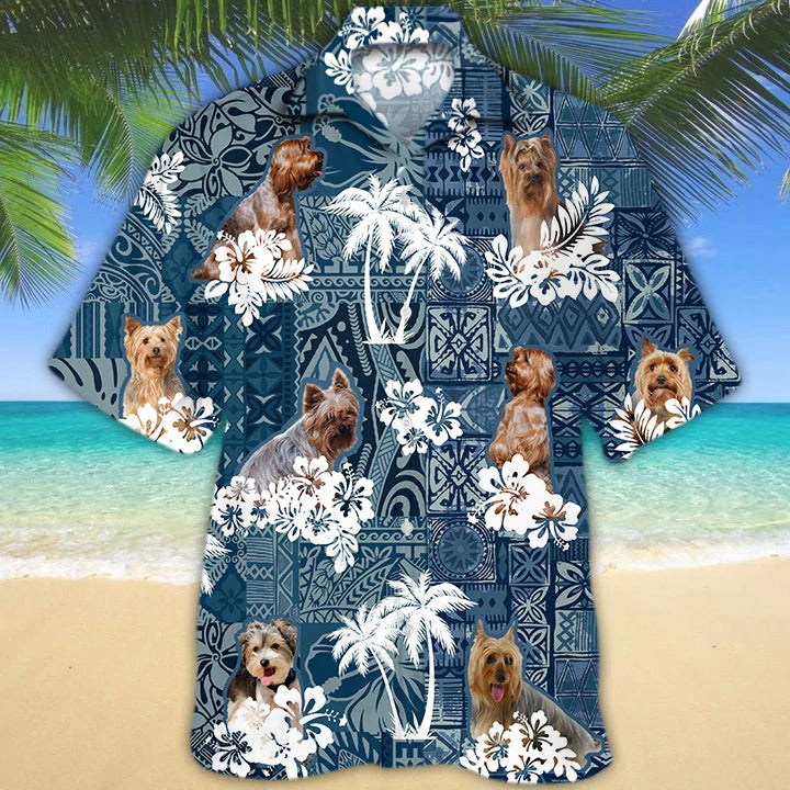 Yorkshire Terrier Hawaiian Shirt/ Dog Hawaiian Shirt For Summer