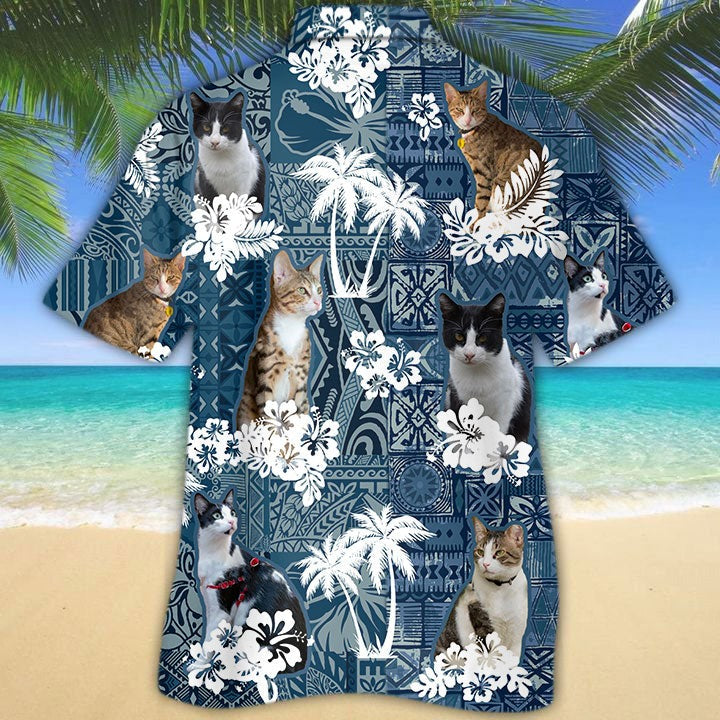 Arabian Mau Hawaiian Shirt For Cat Lovers/ Gift For Cat Lover/ Summer Aloha Beach Shirts/ Cat Hawaiian Shirt