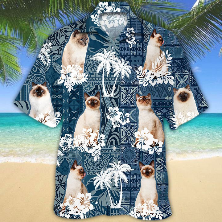 Cool Birman Hawaiian Shirt For Men And Woman/ Aloha Birman Beach Shirts/ Cat Hawaiian Shirts