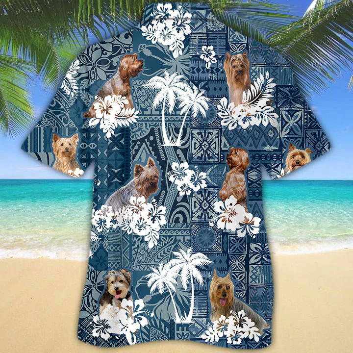 Yorkshire Terrier Hawaiian Shirt/ Whippet Flowers Aloha Shirt/ Men