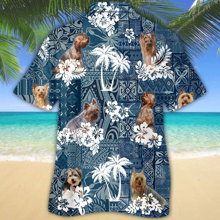 Yorkshire Terrier Hawaiian Shirt/ Dog Hawaiian Shirt For Summer