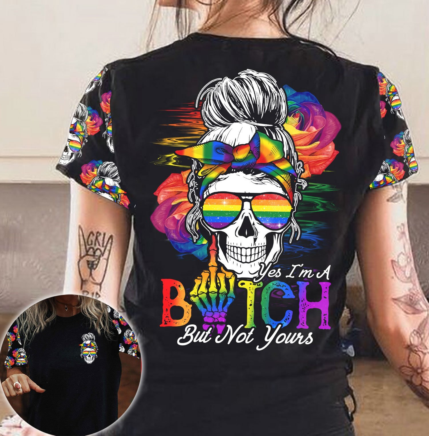 Skull Pride T Shirts/ Gift For LGBT Friends Gift For LGBT Community/ Pride Lesbian Shirt