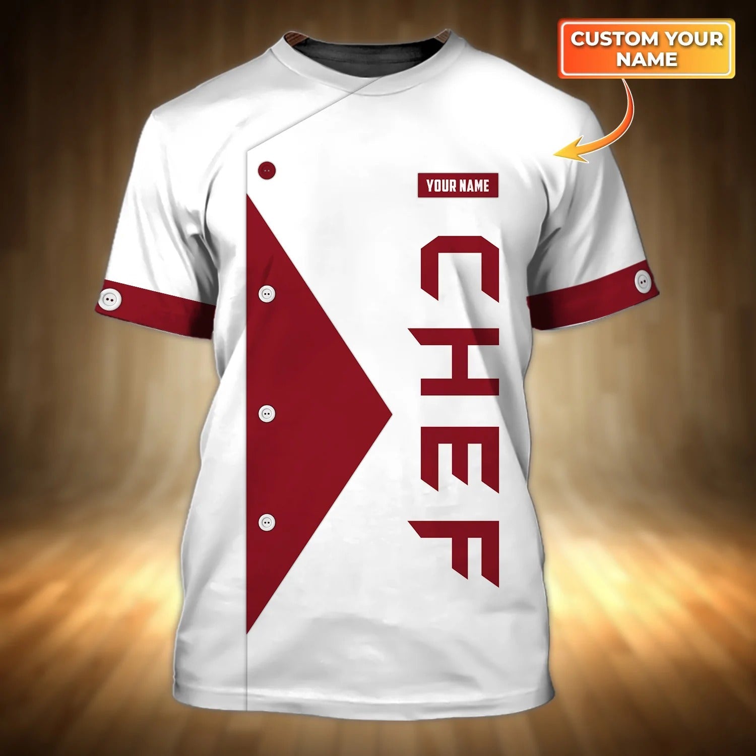Customized With Name 3D T Shirt For Chef Men Women/ Chef Gift/ Master Chef Tee 3D