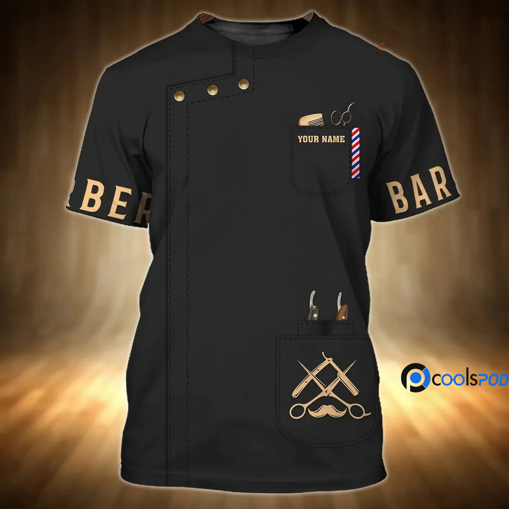 Custom Barber Shirt/ 3D All Over Printed Barber Tshirt/ Present To A Barber/ Barber Gifts