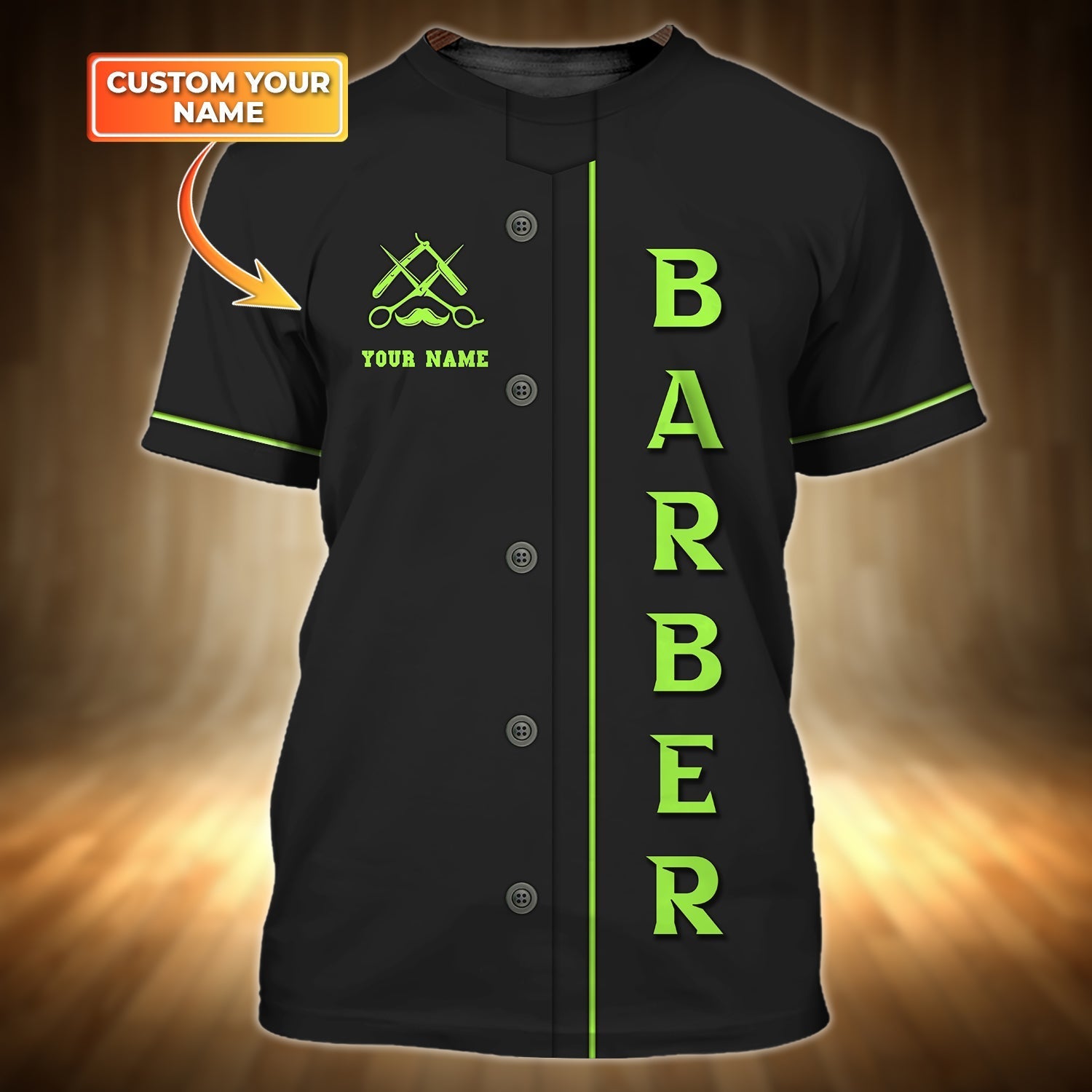 Personalized 3D Full Printed Barber Shop T Shirt/ Barber Men Shirt/ Gift For Barber Men