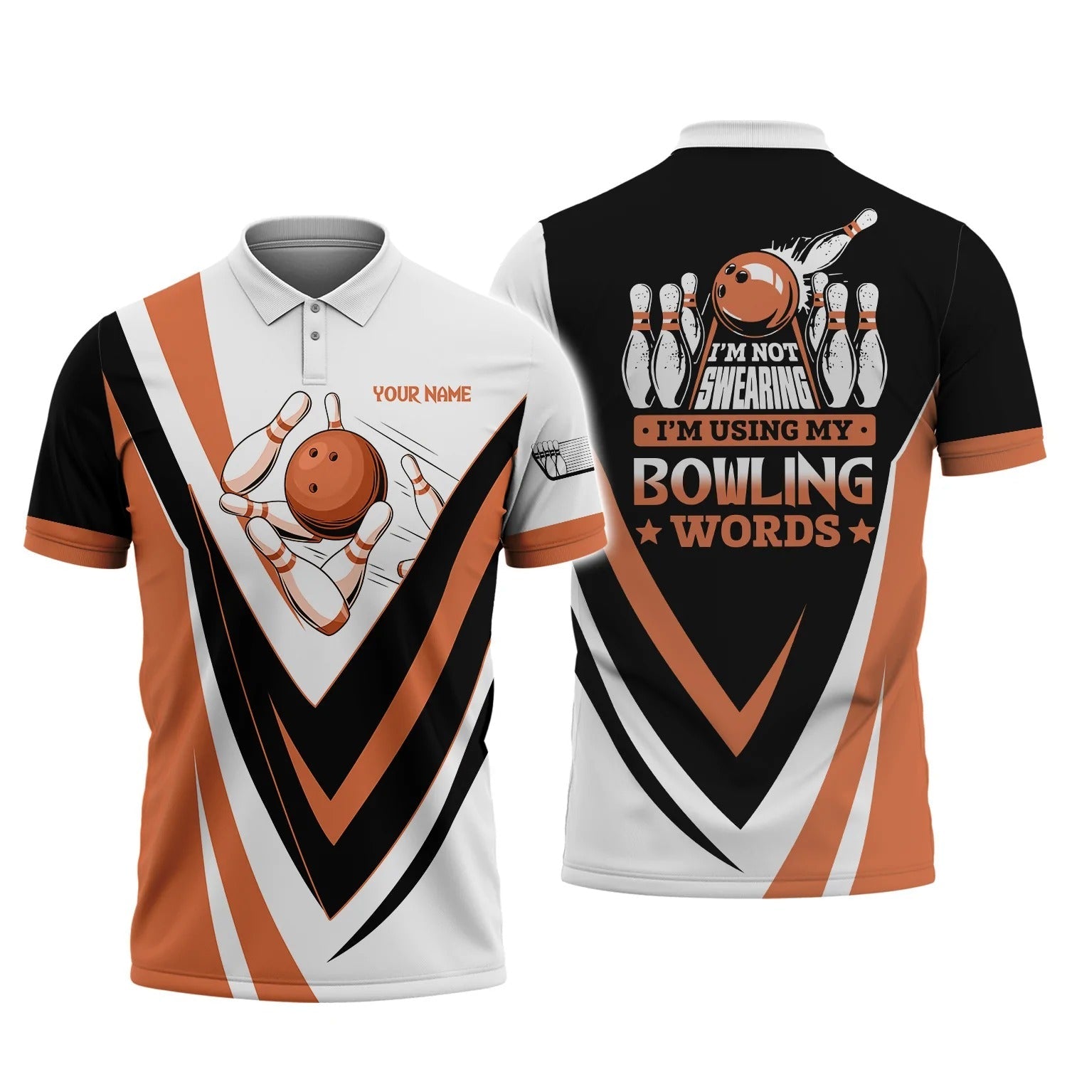 Custom 3D All Over Print Bowling Polo Shirt For Men/ I''m Not Swearing My Bowling Word/ Bowler Gift