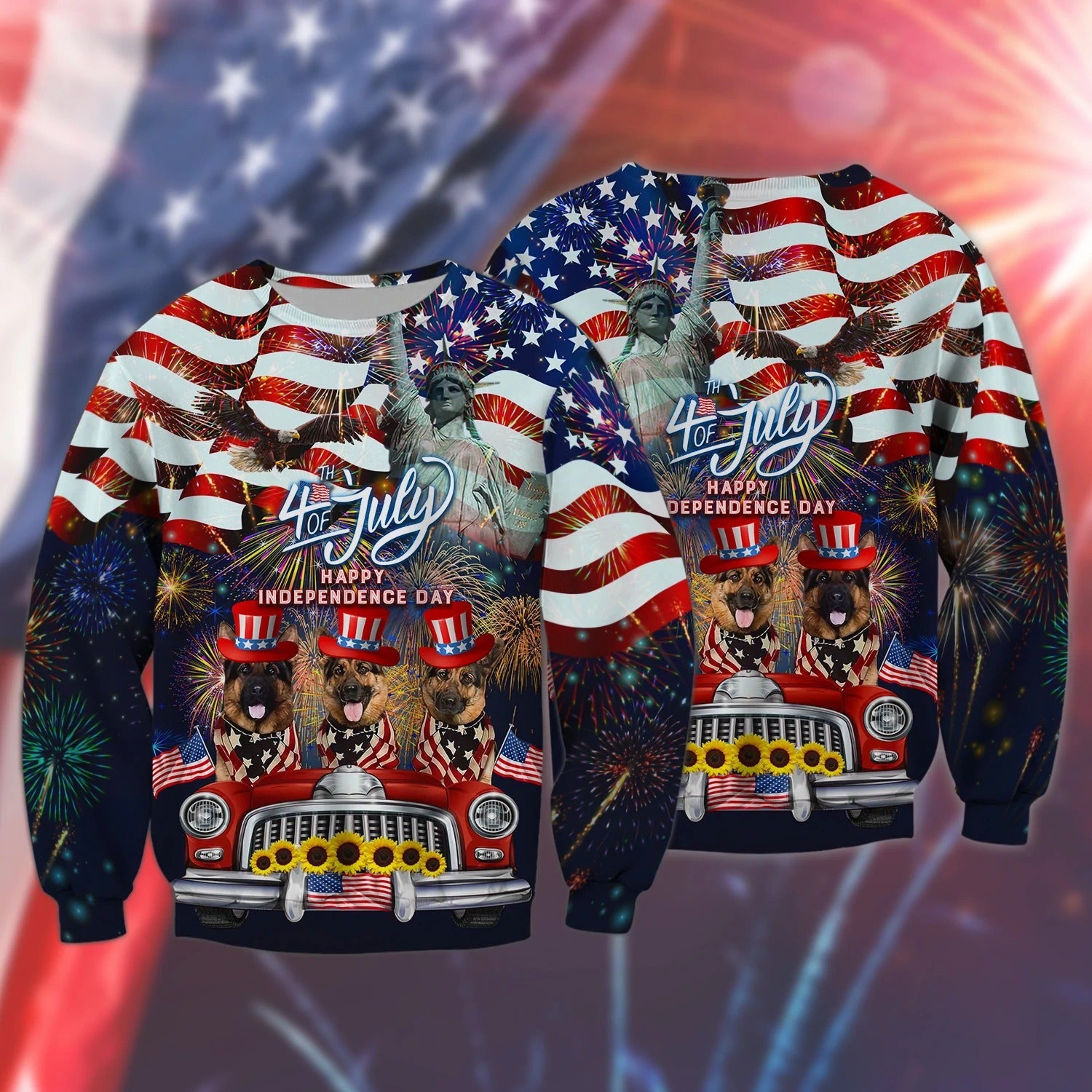 German Shepherd American Hawaiian Shirt - Independence Day Is Coming 3D All Over Print T Shirt - 4Th Of July 3D Hoodie