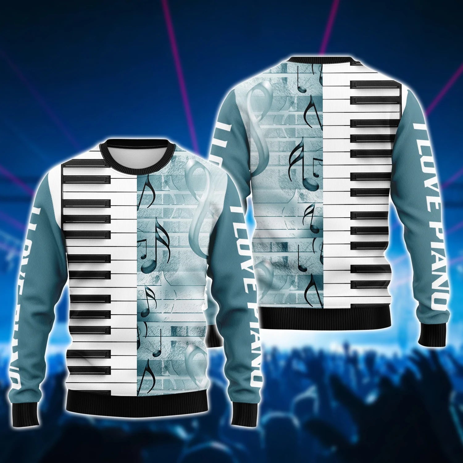 3D All Over Print Piano T Shirt/ I Love Piano 3D Hoodie Shirts/ Gift For Guitar Men Woman