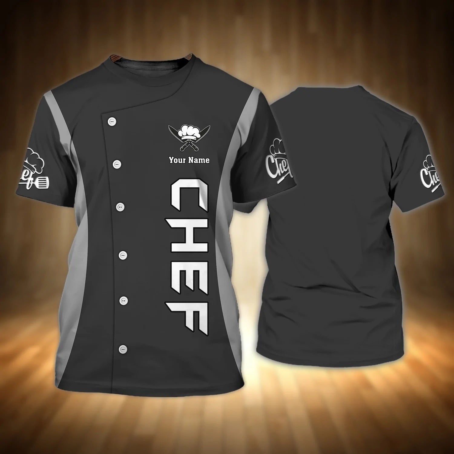 Customized 3D Chef Shirt/ Chef Cook Tshirt For Him Her/ Chef Tee 3D