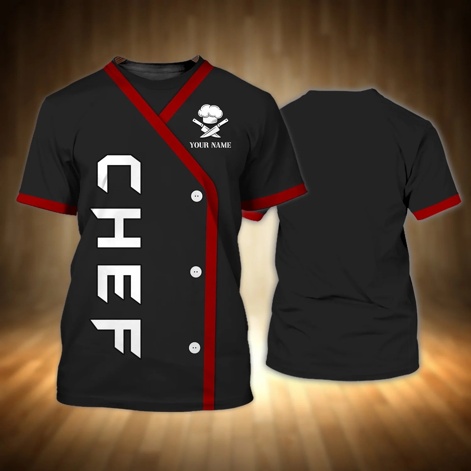 3D All Over Print Chef Shirt Men Women/ Custom Name T Shirt For Master Chef/ Cooking Lover Shirt