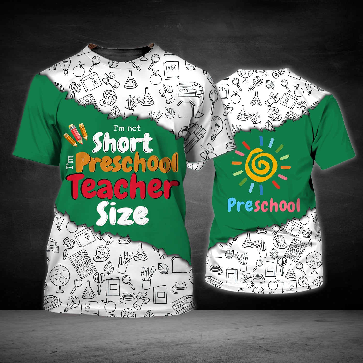 Preschool Teacher Graphic Design 3D All Over Printed Shirts/ Teacher Day Shirt/ Idea Gift for Teacher