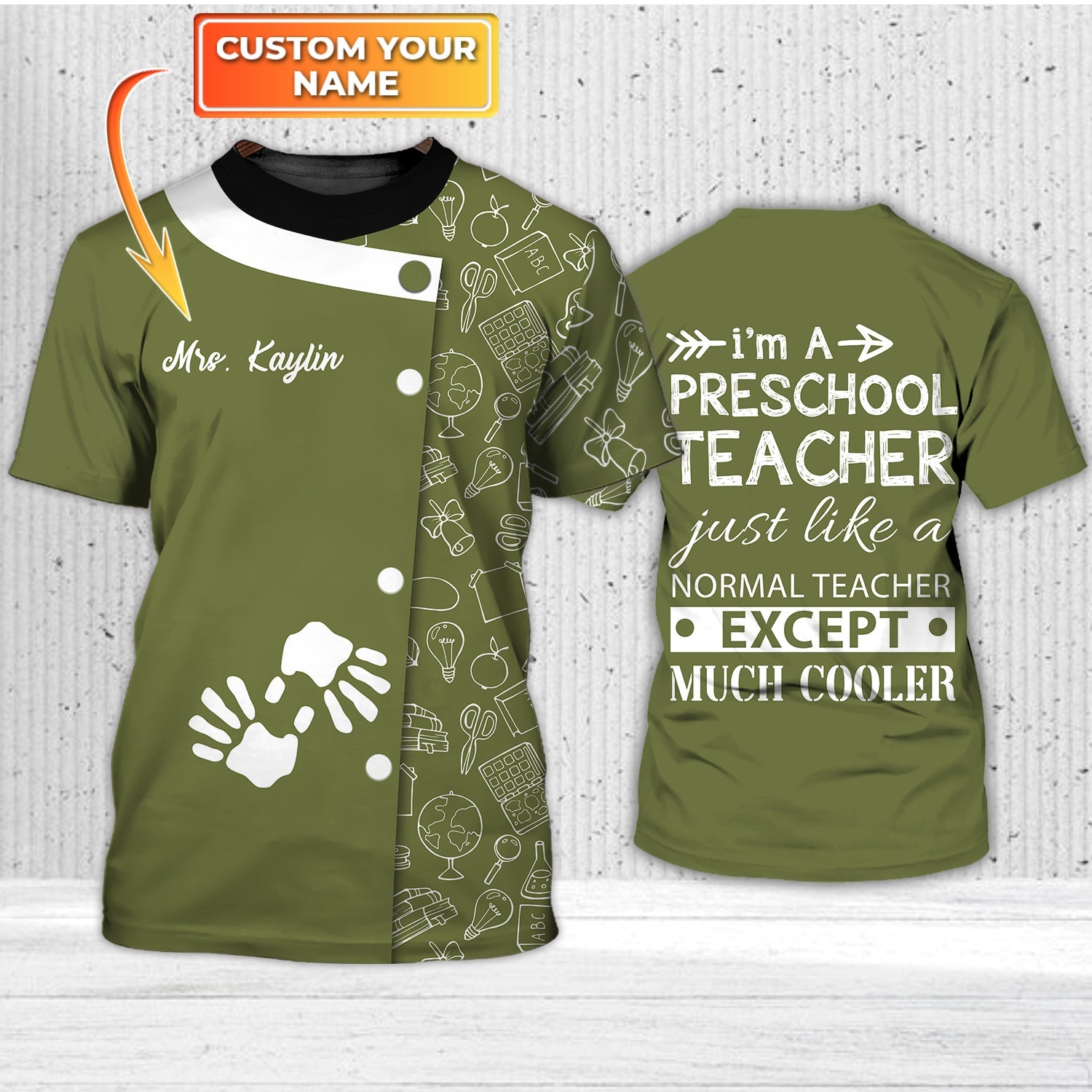 3D All Over Print Teacher Shirt/ Personalized Shirt - Gift For Teacher Graphic Design 3D Printed Shirts