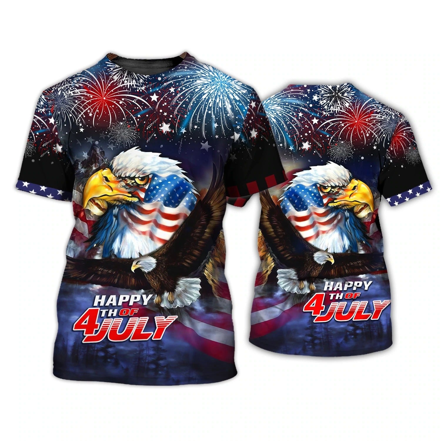 Happy 4Th Of July Independence Day Is Coming 3D Full Print Shirt Eagle Pride American Shirt