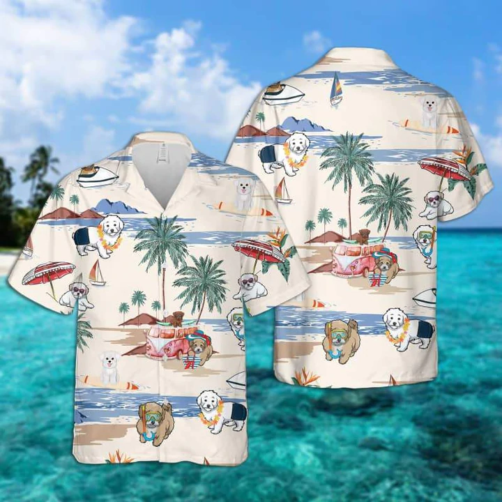 Matipoo Summer Beach Hawaiian Shirt/ Hawaiian Shirts for Men women Short Sleeve Aloha Beach Shirt