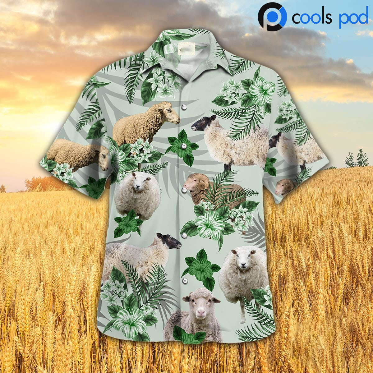 Sheep Hibiscus Hawaiian Shirt/ Sheep Premium Hawaiian Shirts For Men Women