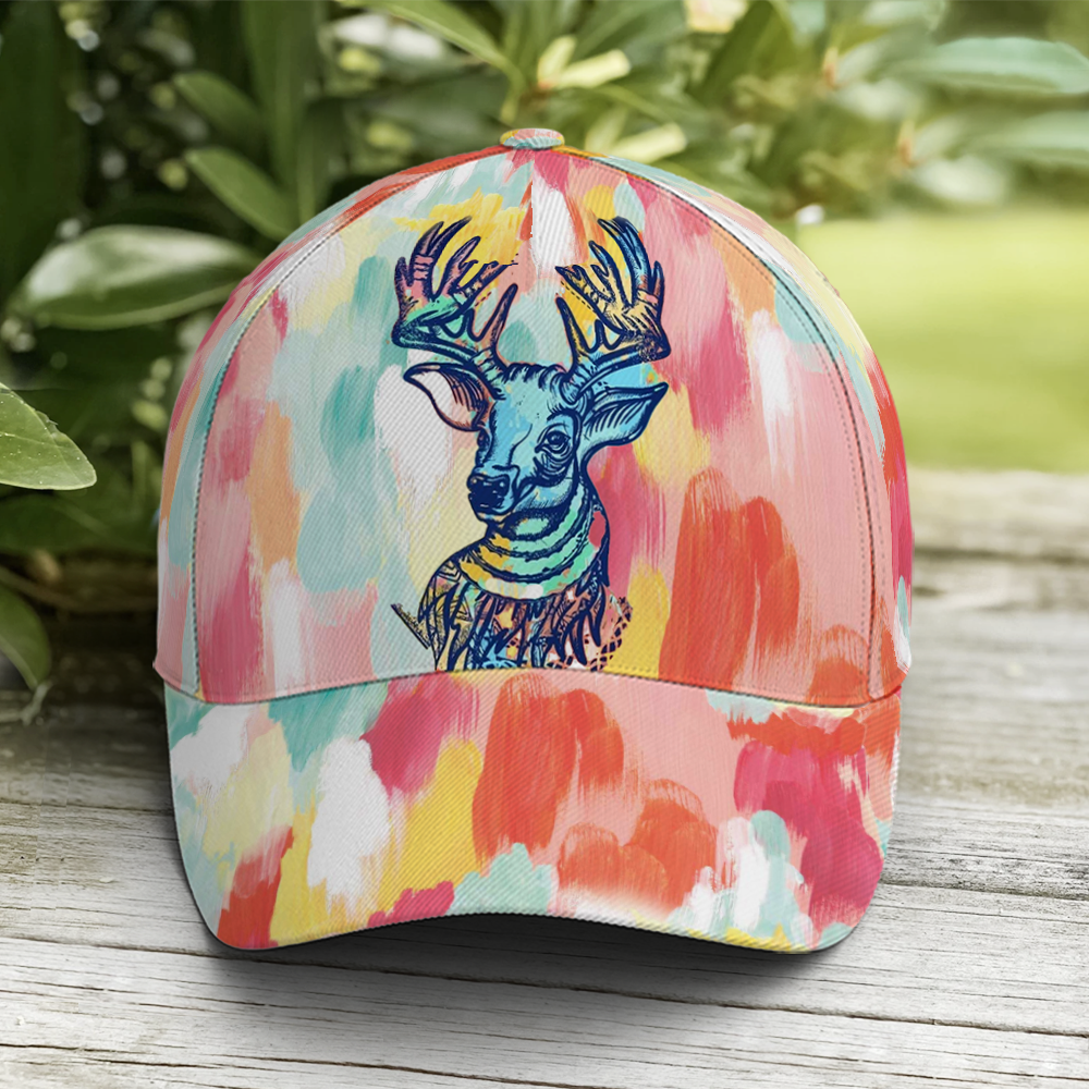 Watercolor Deer All Over Printed Style Baseball Cap Coolspod