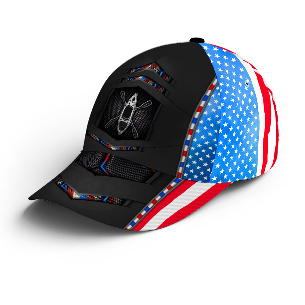 US Flag Kayaking Baseball Cap For Kayak Lovers Future Tech Style Coolspod