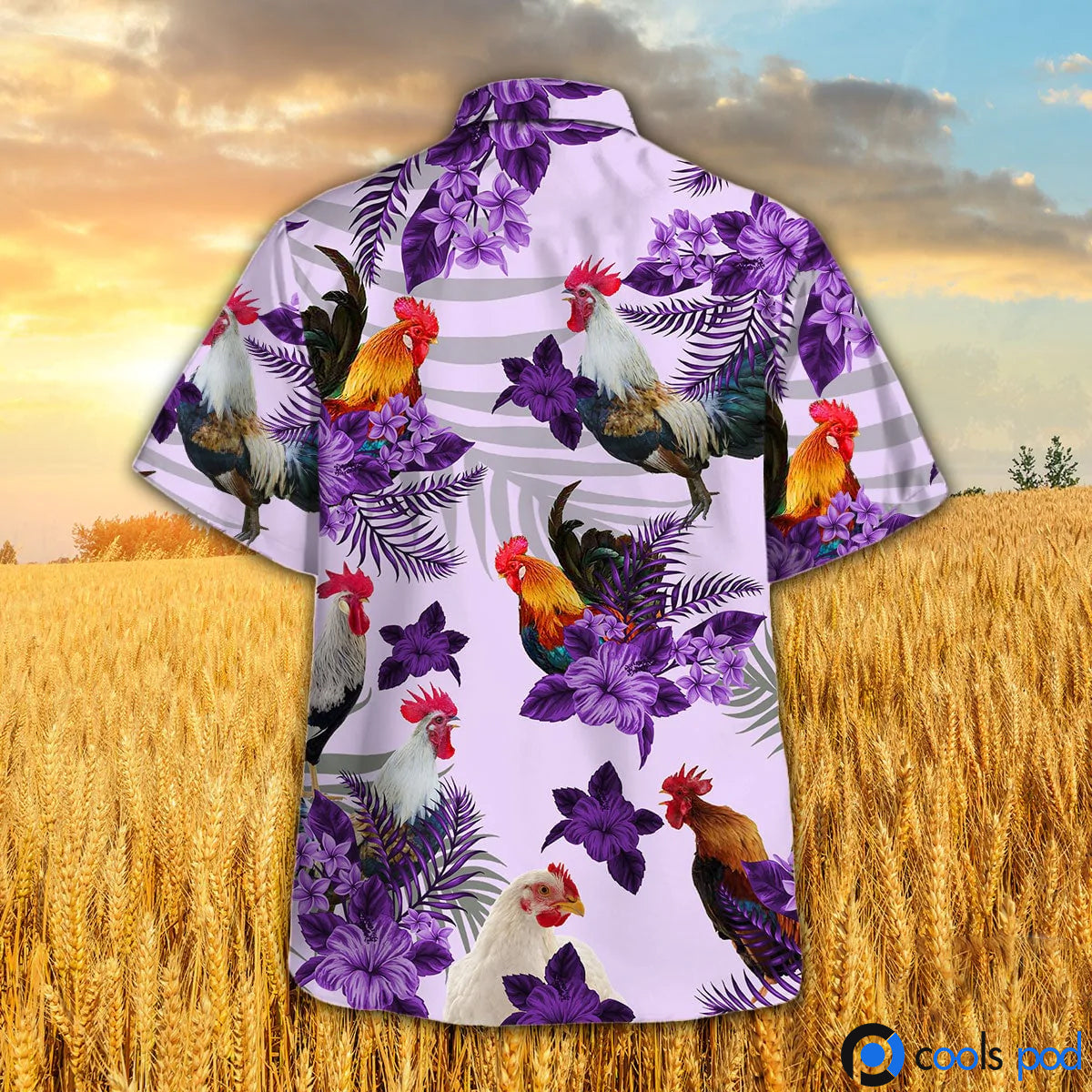 Chicken Hibiscus Hawaiian Shirt/ Rooster Hawaii Shirt For Men Women