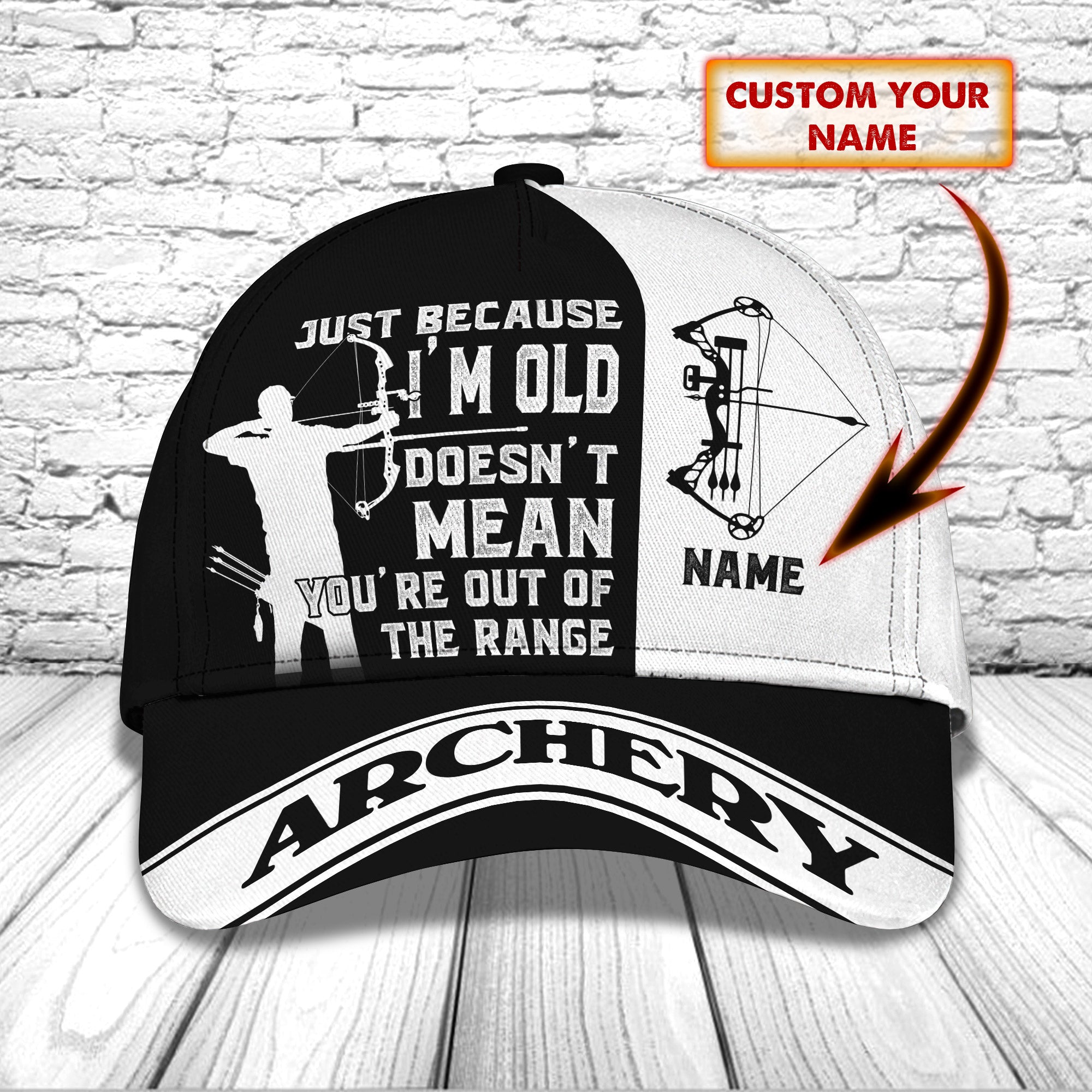 Personalized Archery Cap/ 3D Full Printed Archery Hat/ Baseball Archery Cap For Men And Women