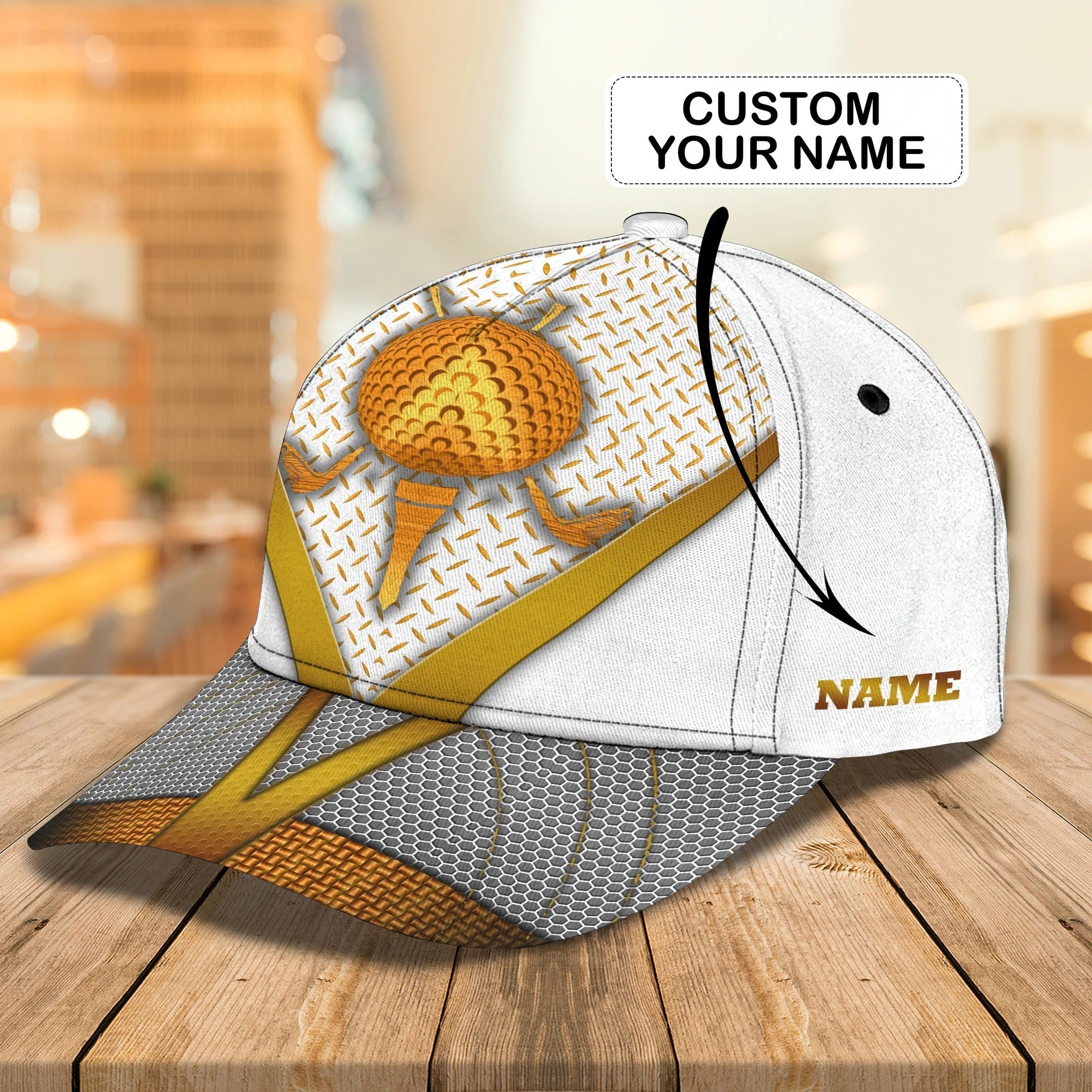 Custom Name 3D Full Print Cap Gifts For A Golf Lover/ Golfing Cap Hat For Men/ Summer Cap For Golfer