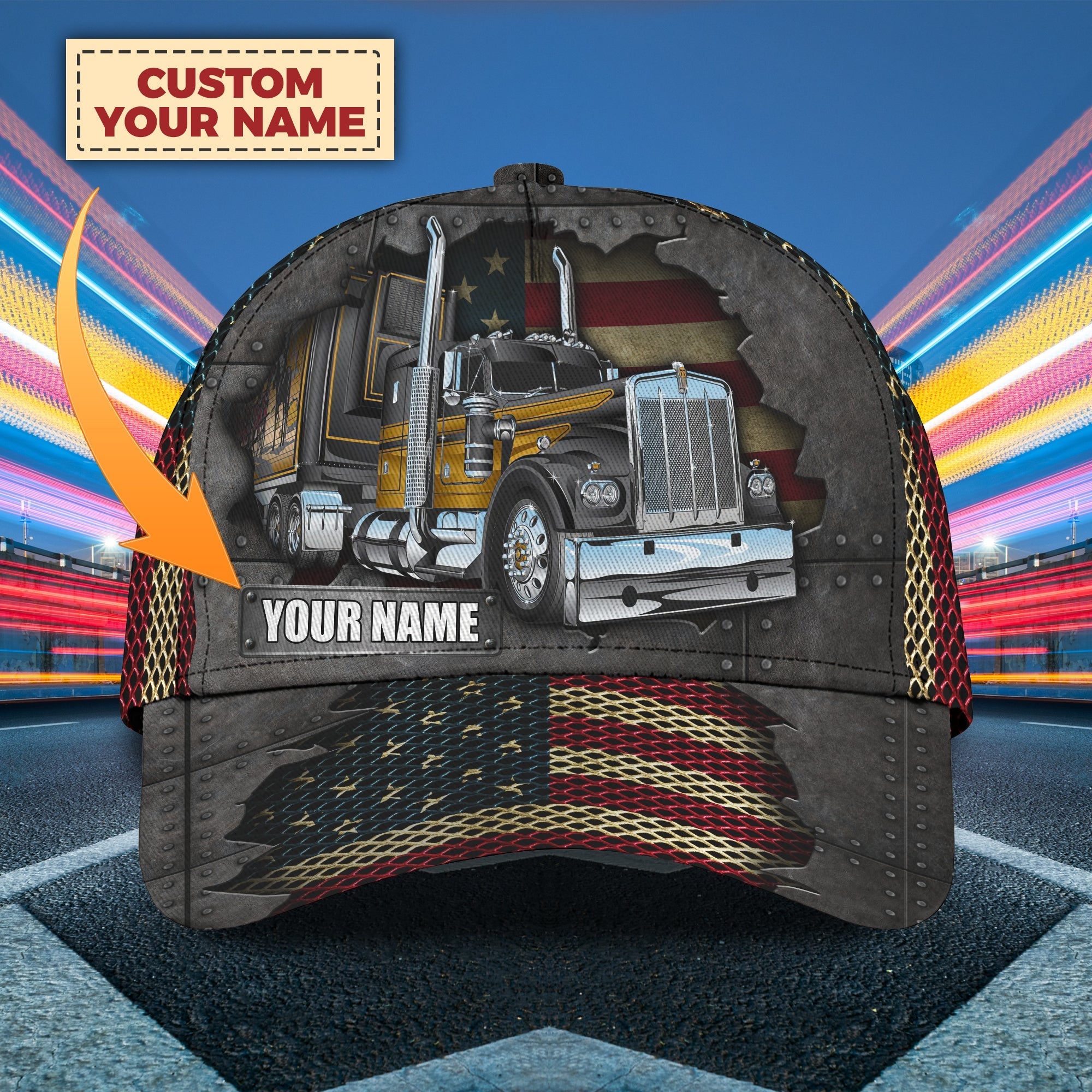 Customized Trucker Cap Hat/ 3D Full Printed Baseball Cap For Trucker Man/ Gift To Husband Trucker/ Trucker Dad Cap Hat