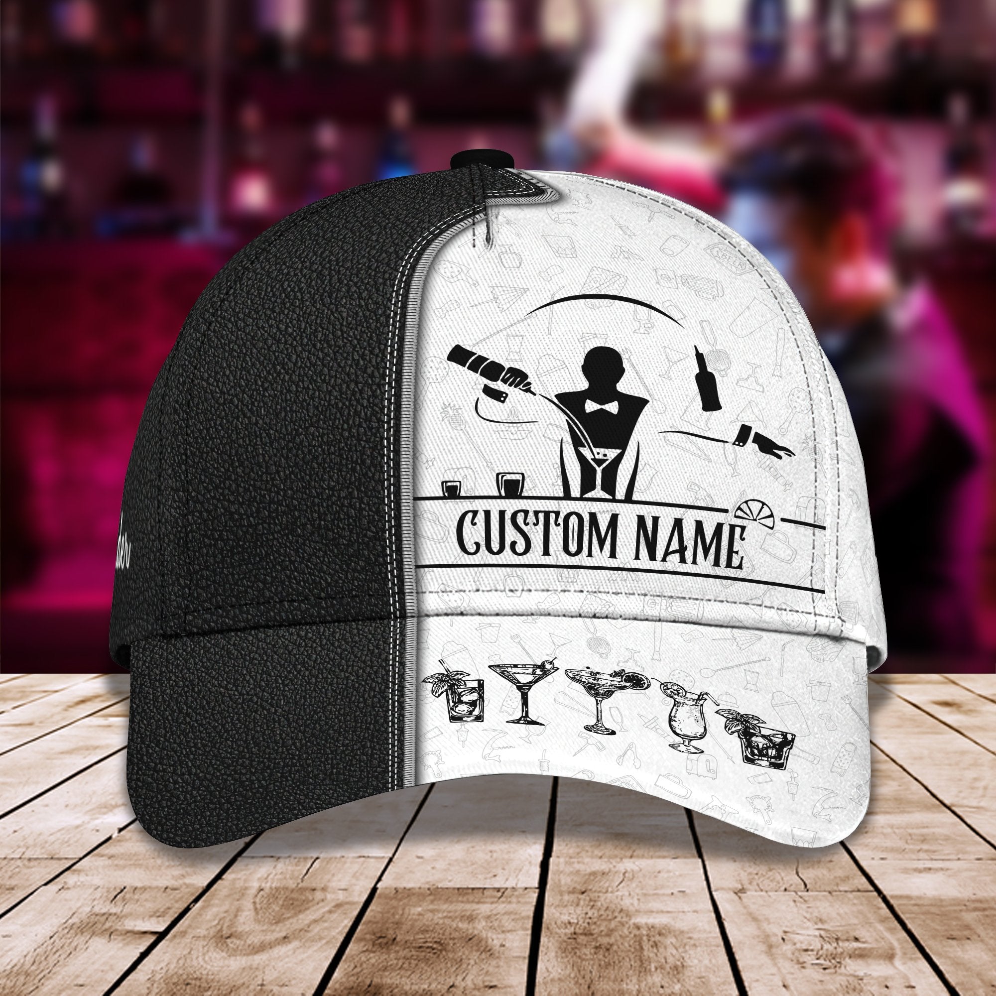 Custom Bartender Hat/ Bartender Classic Cap Hat/ Present To Bartender Man/ Gift For New Bartenders