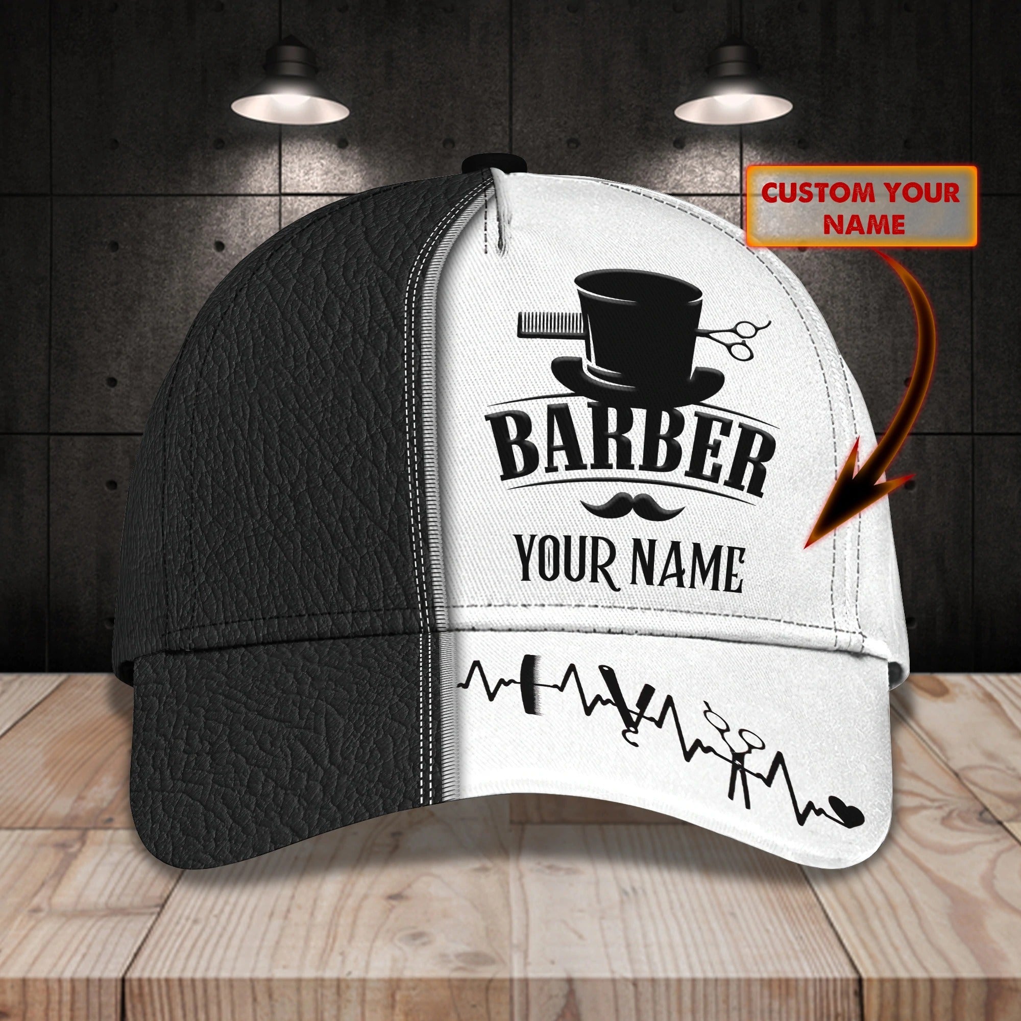 Personalized Barber Cap With Name/ Christmas Gift For Barber Man/ Barber Cap Hat Full Print