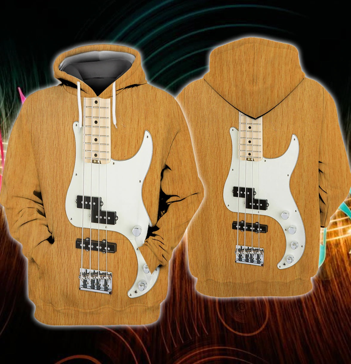 Sublimation Shirt For Guitar Bass Men Love Guitar 3D T Shirts Bass Guitar 3D Hoodie