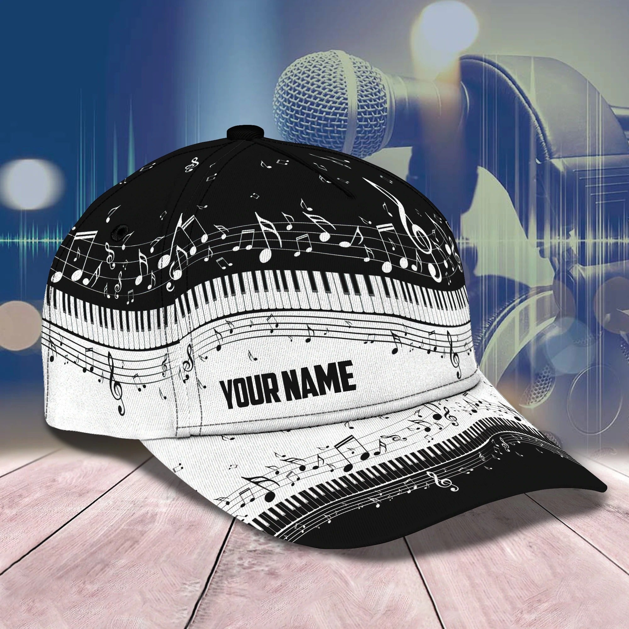 Custom Piano Baseball Cap Full Print For Piano Lover/ To My Wife/ Husband/ Son/ Daughter Piano Lover Gifts