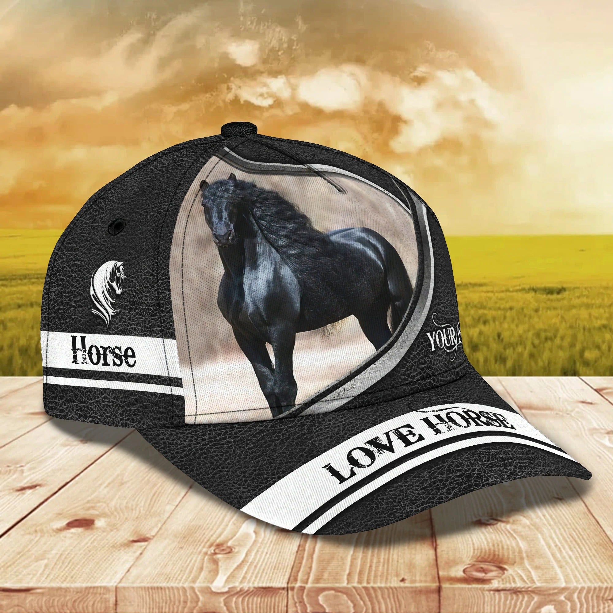 Custom With Name Baseball Full Print Horse Cap For Men And Woman/ Horse Woman Cap Hat/ Horse Lover Gift