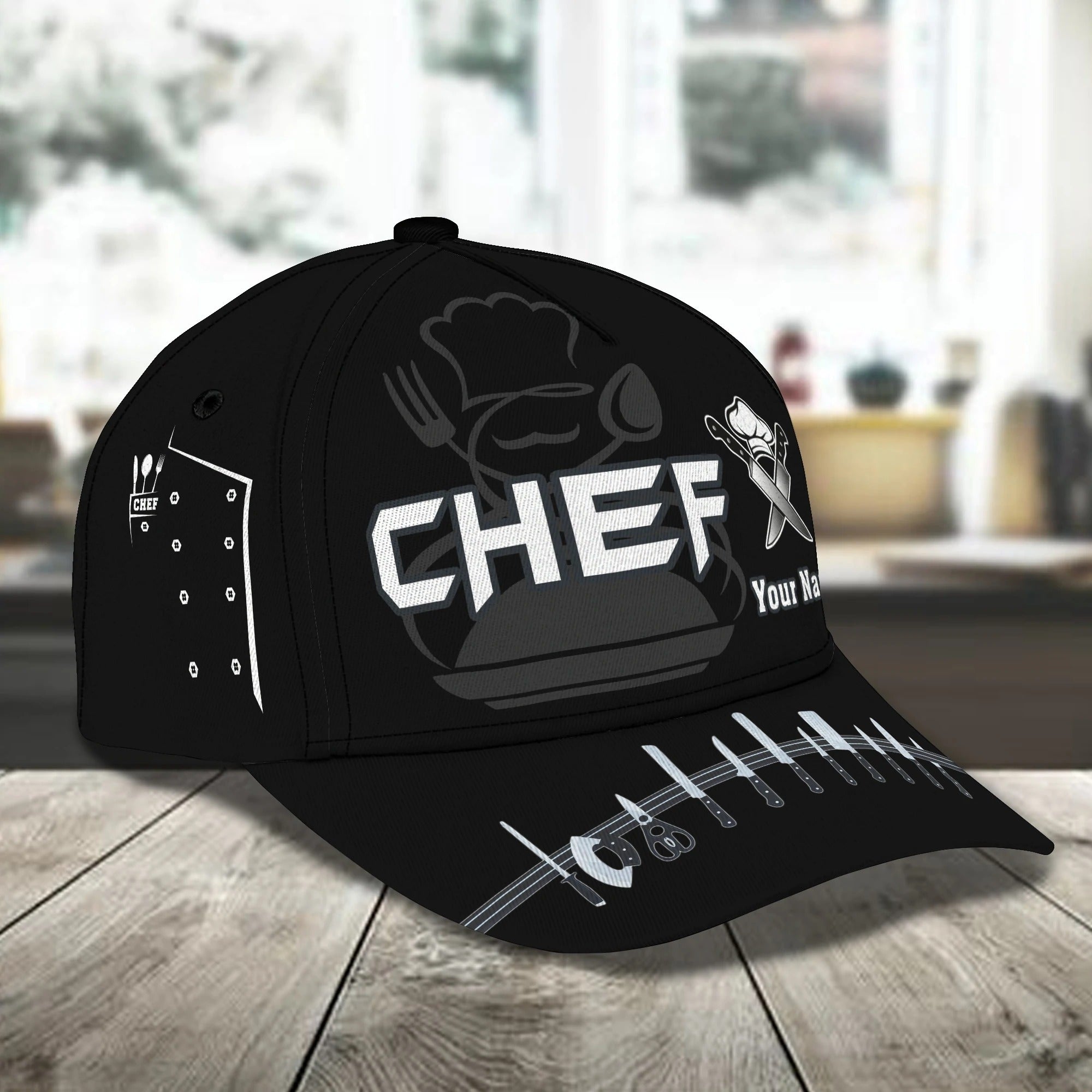 Personalized 3D Full Print Baseball Cap For Chef/ Master Chef Classic Cap Hat/ Gift For Master Chef