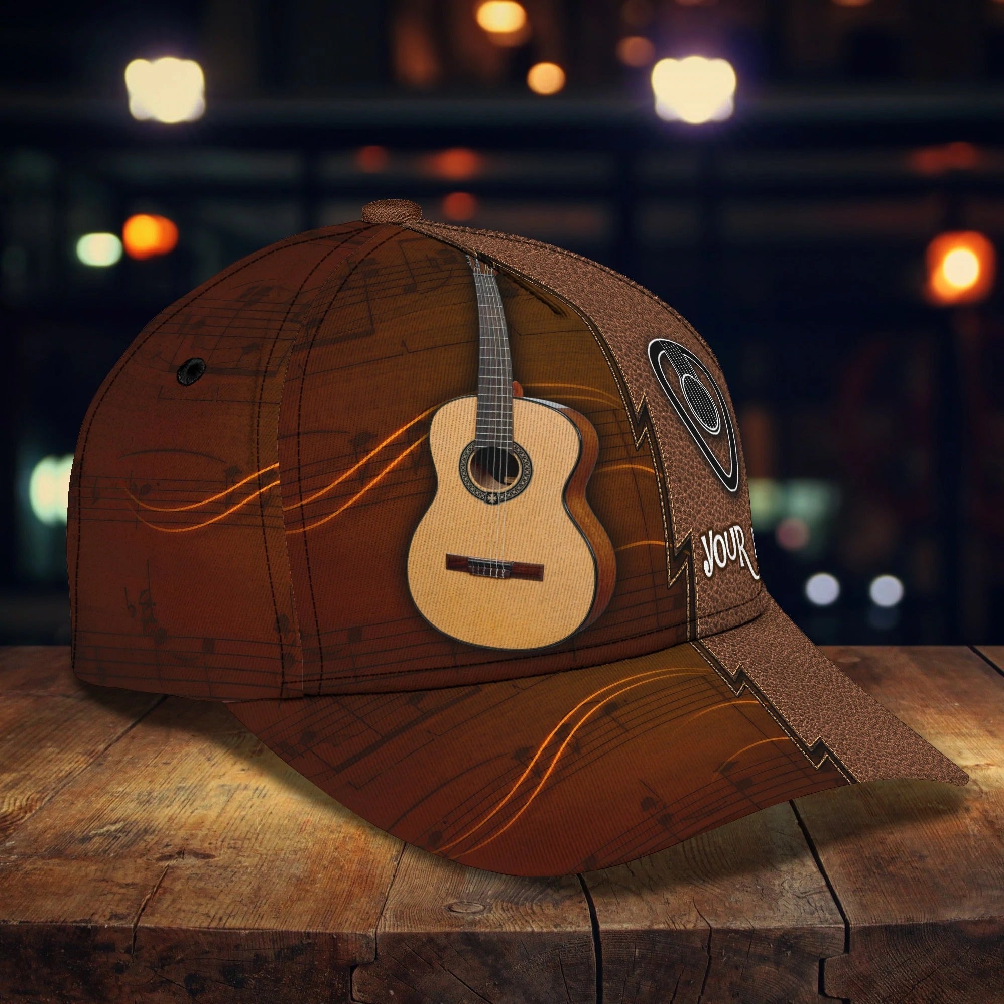 Custom Name Funny Gift For Guitar Man/ Guitarist Baseball 3D Cap/ Where World Fall Music Speak/ Musican Cap