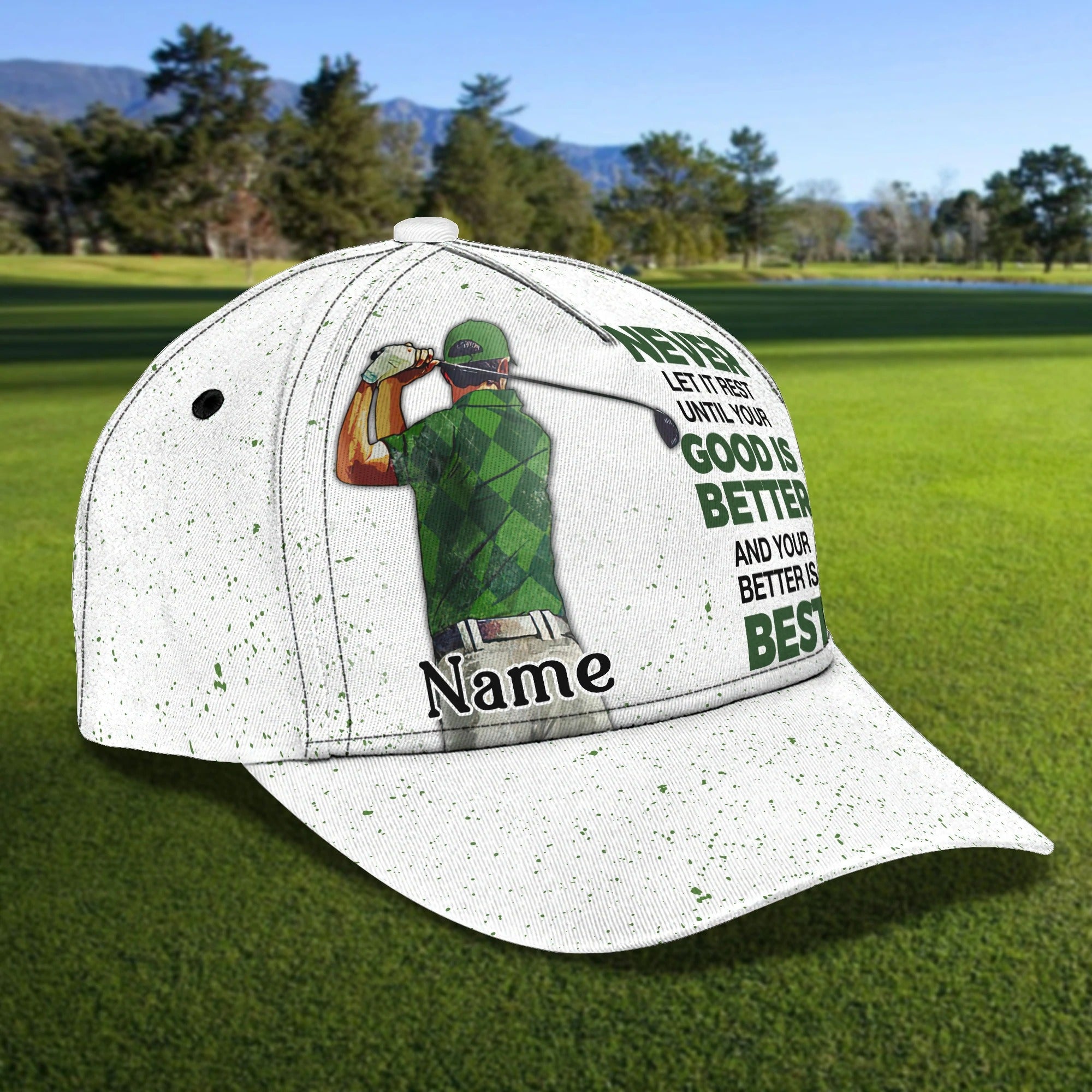 Personal With Name American Baseball Golf Caps/ Hat For Golfer Man/ Birthday Present To Golf Lover