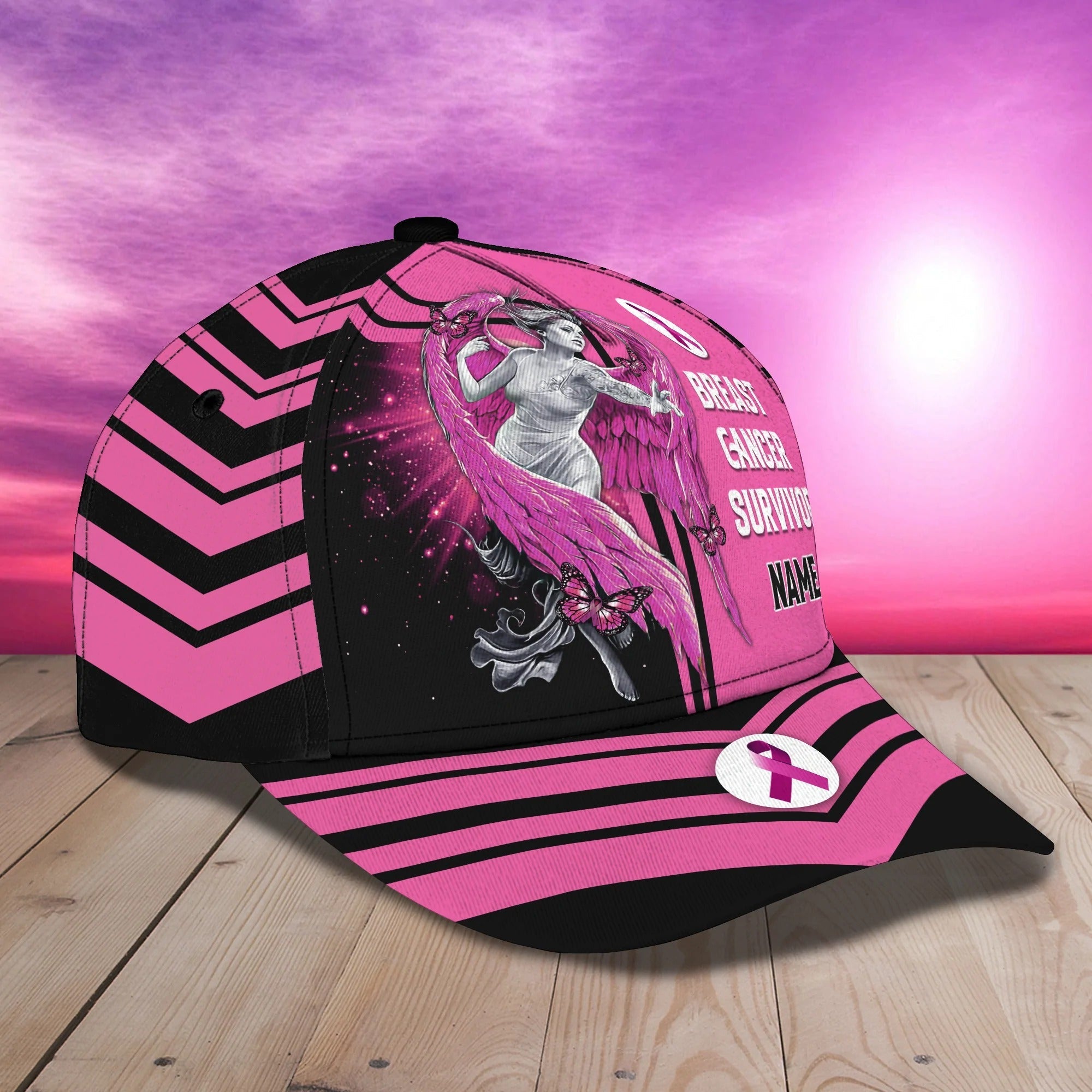 Personalized Cap Hat For Breast Cancer Survivor/ Breast Cancer Awareness Cap