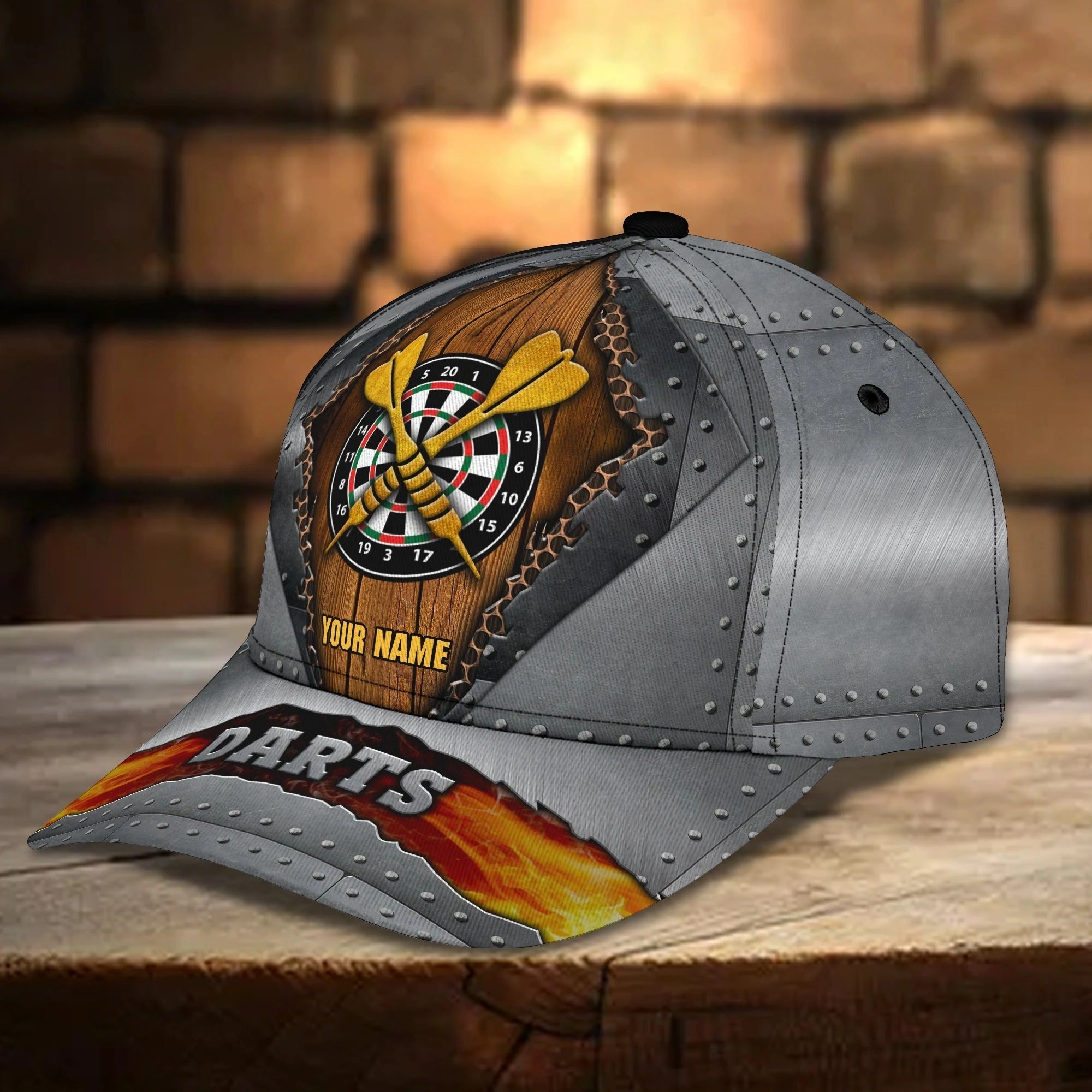 Personalized Baseball Full Print Dart Cap Hat For Men And Woman/ Darts Cap For My Boy Friends/ Gift To Darter