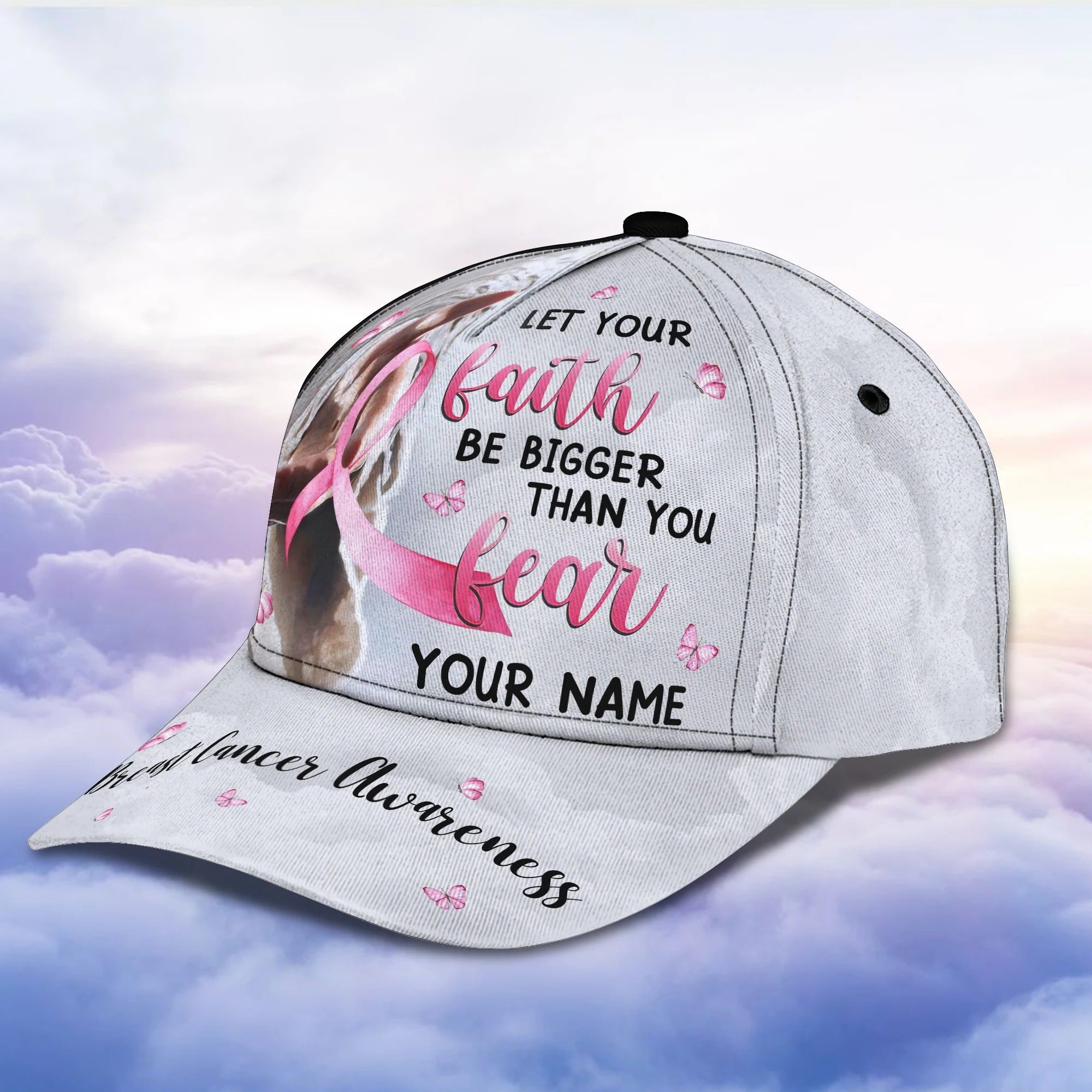 Personalized Breast Cancer Hat/ Pink Cancer Classic Cap Hat/ Breast Cancer Awareness Cap Hat