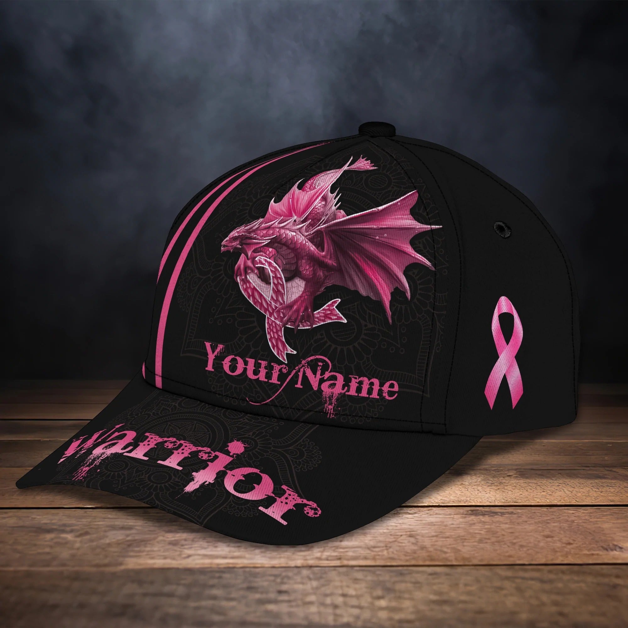 Custom Breast Cancer Worrior Cap Hat/ Gift For A Breast Cancer Awareness Survivor