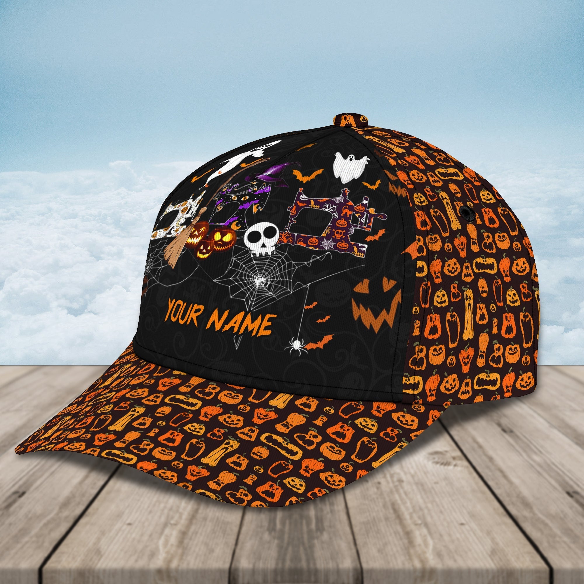 Personalized 3D All Over Printed Ghost Halloween Cap Hat/ Classic Cap Halloween Gifts