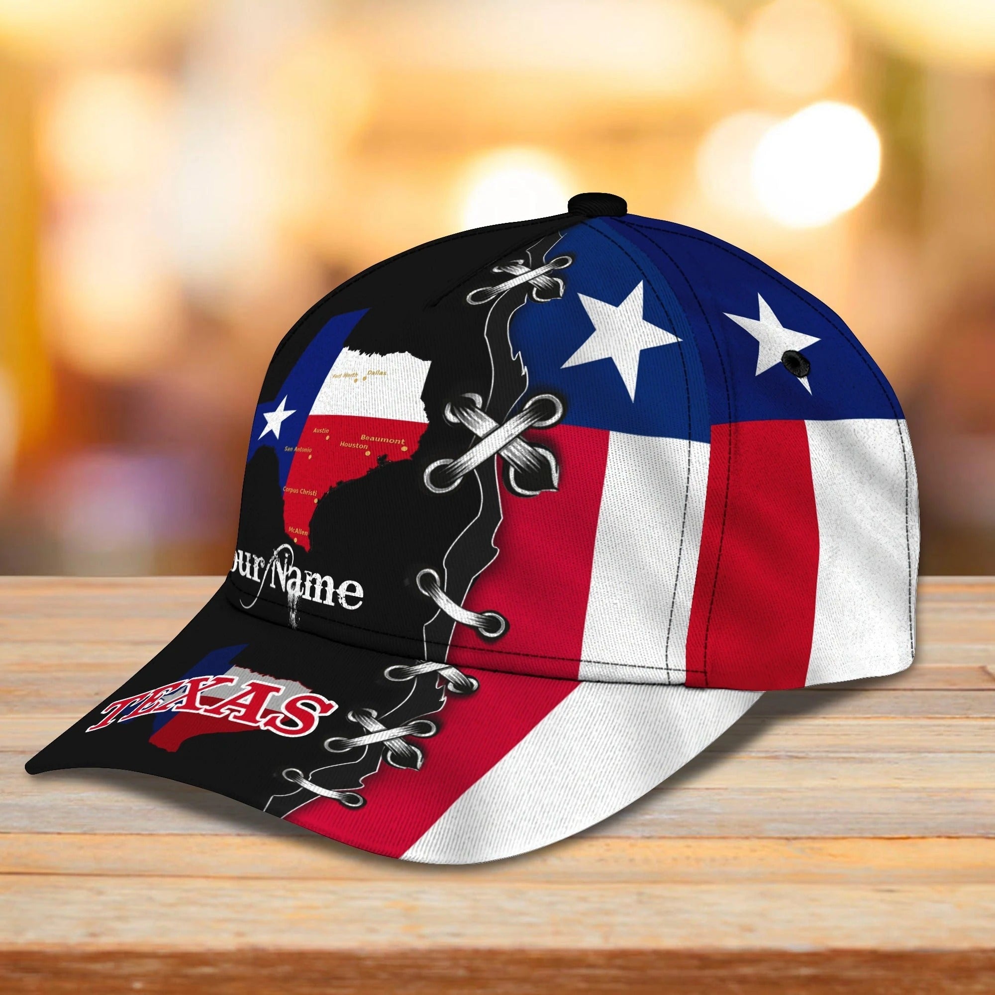 Personalized Name 3D Full Printing Texas Cap/ Texas Baseball Classic Cap Hat