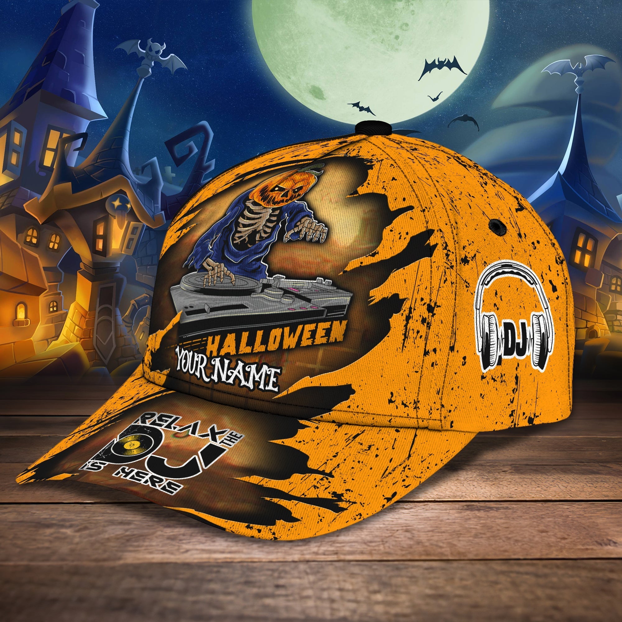 Customized 3D All Over Printed Baseball Cap Hat For Dj/ Halloween Cap Hat For Dj/ Halloween Gifts For Dj