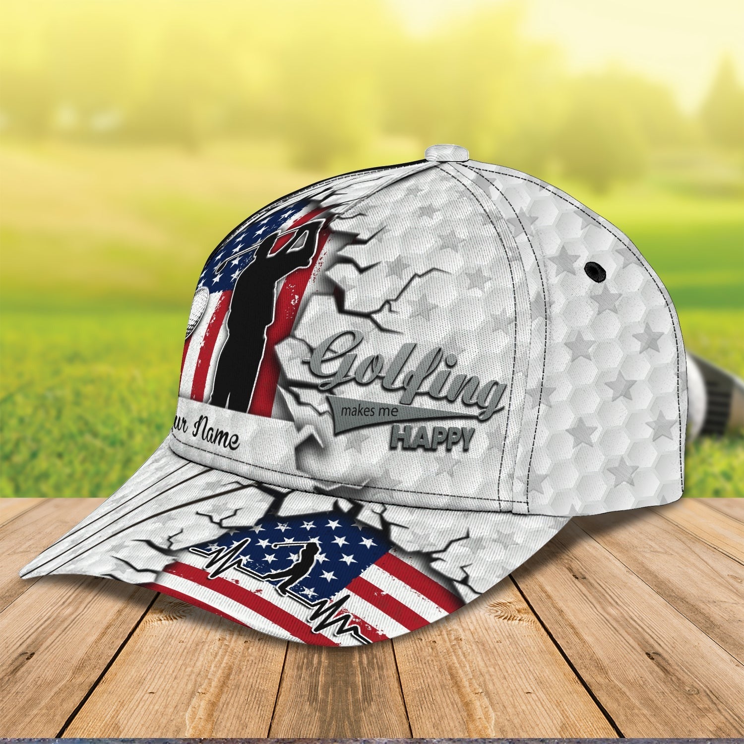 Customized 3D All Over Print Classic Cap Hat For Golfer/ Golf Cap For Men And Women