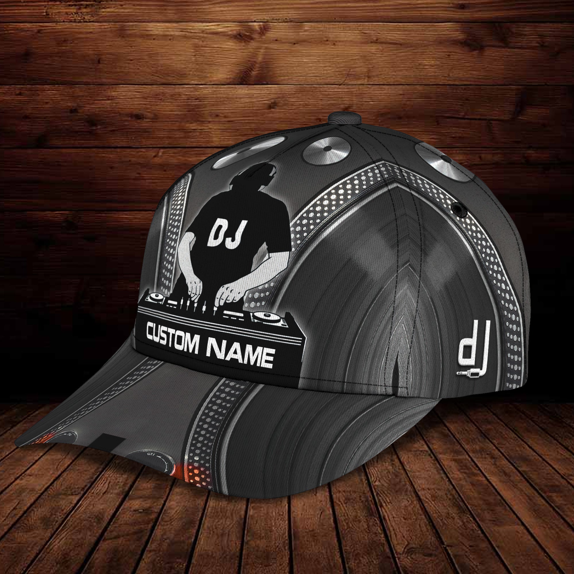 Custom With Name Black Cap Hat For Dj Men/ Dj Classic Cap/ Women Dj Cap Hat/ Disc Jockey Cap Hat