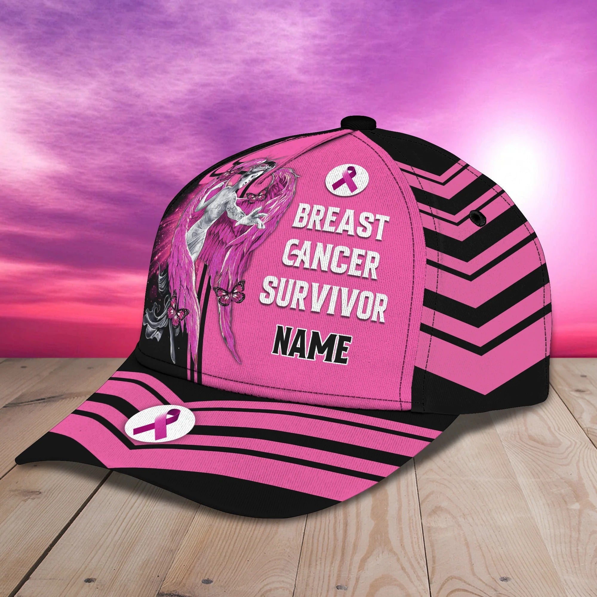 Personalized Cap Hat For Breast Cancer Survivor/ Breast Cancer Awareness Cap