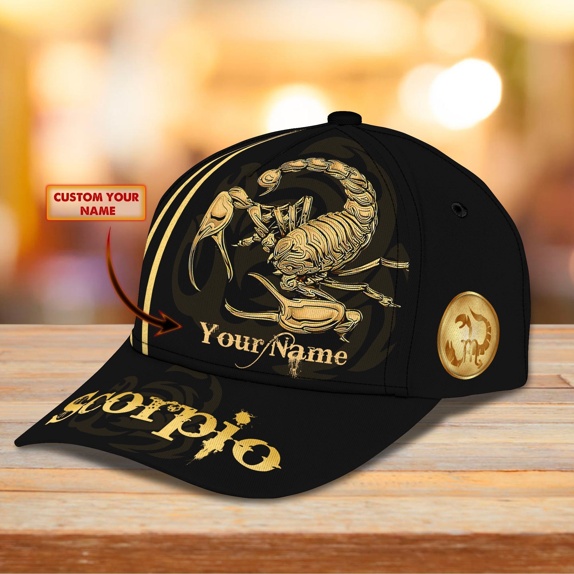 Customized Scorpio Baseball Cap Hat/ 3D Full Printed Scorpio Hat/ Scorpio Cap