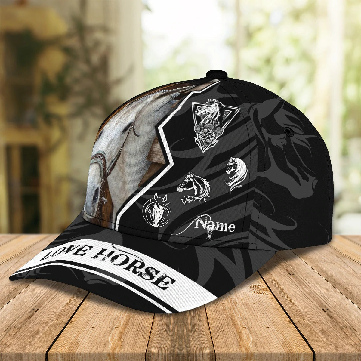 Coolspod Premium Unique 3D Full Print Baseball Horse Cap/ Custom Name Classic 3D Hat Cap For Horse Lovers