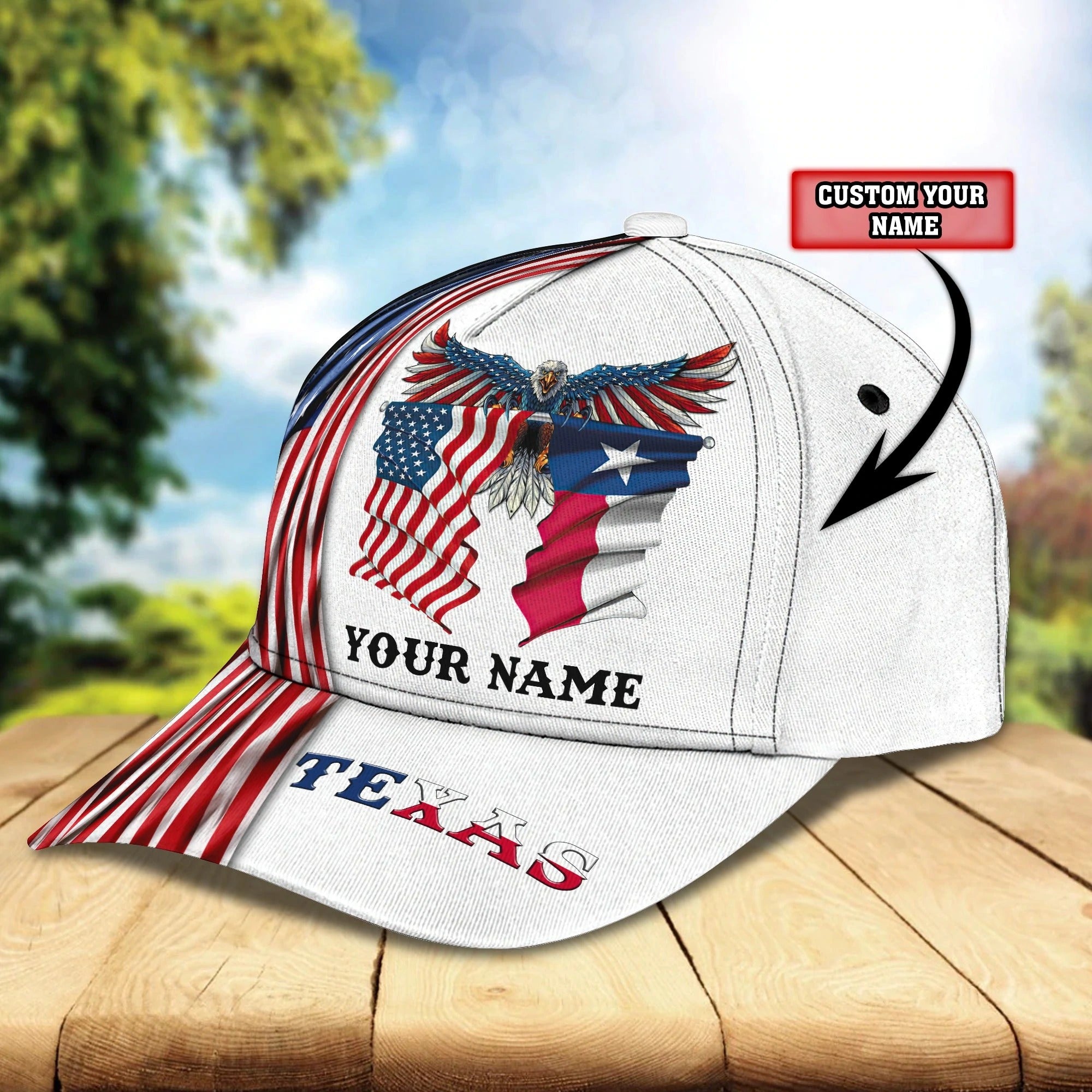 Personalized Texas Baseball 3D Cap/ Texas Classic Full Print Cap Hat/ American Texas Cap