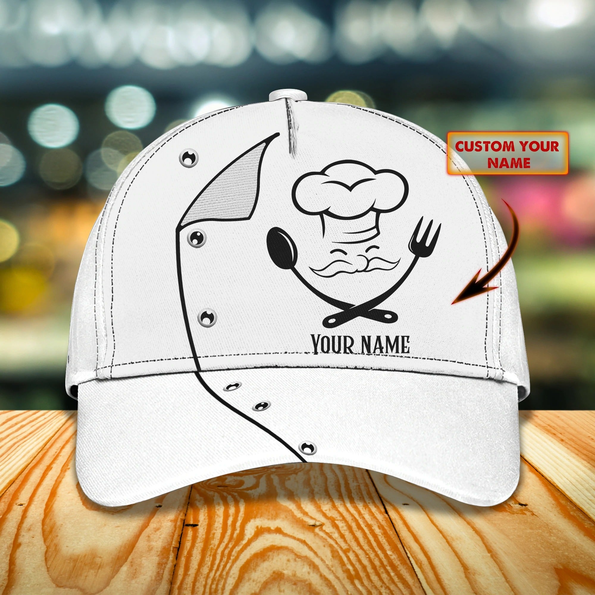 Personalized 3D Baseball Chef Caps/ Classic Cap For Master Chef/ Cooking Lover 3D Cap Hat